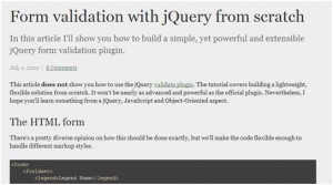 jQuery form validation