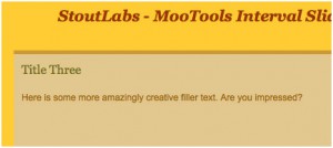 Mootools Content Slider With Intervals