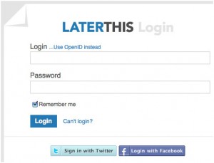 login form