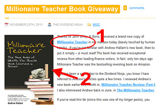 EasyAzon links in Millionaire Teacher post