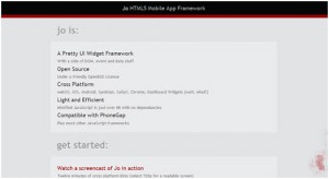 Jo - HTML5 Mobile App Framework