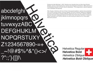 Helvetica Red Typography Poster